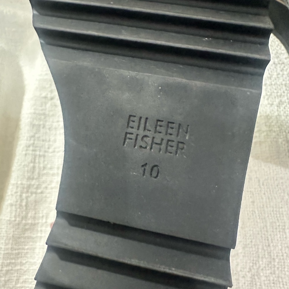 Eileen Fisher Black Leather Platform Loafers – Size 10 - Picture 9 of 10